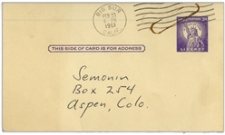 Playful Hunter S. Thompson 1961 Postcard From Big Sur Proclaiming, ''God only Knows......''